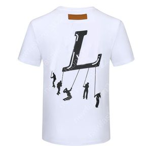 Moda mens pingente bordado t-shirt designers t camisas verão camiseta guindaste impressão de alta qualidade camiseta t-shirt homens homens manga curta camisetas tamanho lol