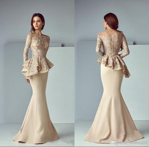 Luxury Elegant Mermaid Mother Of The Bride Dresses Jewel Long-sleeve Mother Gowns Custom Made Wedding Guest Dresses New Design