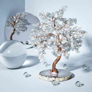 Hailanbao Crystal Natural Bonsai Money Tree Tree Lucky Feng Shui Tabletop Decor Office 210924