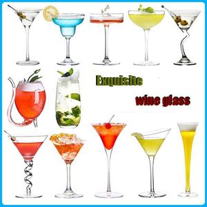 Creative Wine Cocktail Crystal Glass Personalized Bar Martini Margarita Cup Champagne Glasses Set With Drinking Party Wedding X0703
