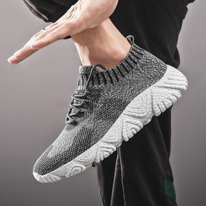 Top Quality Knit Women Men Running Shoes Black Blue Gray Outdoor Jogging Sports Trainers Sneakers Size Eur 36-45 Code LX21-222
