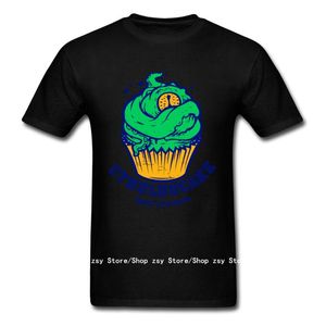 Męskie koszulki młodzieżowe T shirt Cthulhu Cake Tshirts Weird Cute Cartoon Topy Mężczyźni Puchar Wydrukowane Koszulki Summer Zabawne Odzież Bawełniana Tkanina