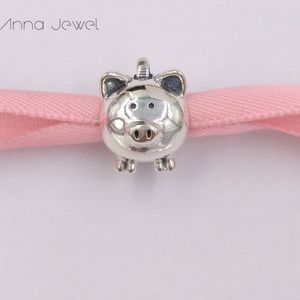 925 Sterling Silver jewelry making kit jewlary DIY charm pandora style Cute Piggy Bank bracelet gifts for women men chain bead cool necklace pendant 799549C00