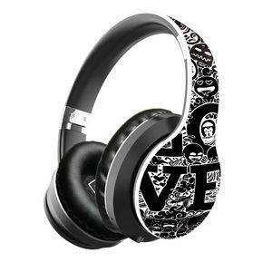 Graffiti Design earphones PC Wireless Gaming Headset Computer Headband Bluetooth Headphone Stereo Sports Music Earphone for Phone Laptop