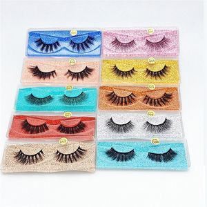 Faux 3D Mink Eyelashes Natural Espesso Cílios Falso Macio Olho Longo Acorda Wispy Cruelty Free Lash Extensão para Maquiagem de Beleza