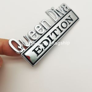 Naklejka samochodowa Queen Diva Edition White Trash Emblem D Fender Badge for Universal Cars Truck