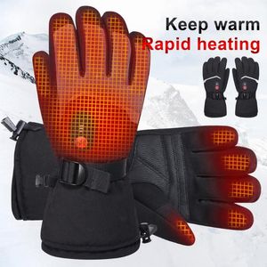 Ski Gloves Motorcycle Waterproof Heated Moto Touch Screen Battery Powered Motorbike Racing Riding Winter