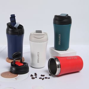 420 ml Edelstahl-Kaffeetasse, doppelwandig, auslaufsicher, Thermobecher, Büro, Zuhause, vakuumisolierte Café-Flaschen