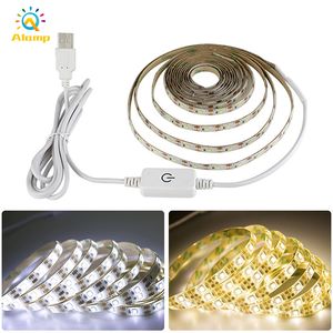 USB LED Strip 2835 5V 1M 2M 3M 4M 5M Touch Mirror Strips Waterproof Tape Lights for Room Bed TV Backlight