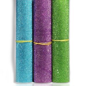 11 Farben über DIY-Bling-Kristall-Strassstein-Blatt, selbstklebende funkelnde Edelstein-Aufkleber für Auto-Geschenkdekoration, Glitzer-Diamantbänder, 9,45 x 7,87 Zoll, 24 x 20 cm, min