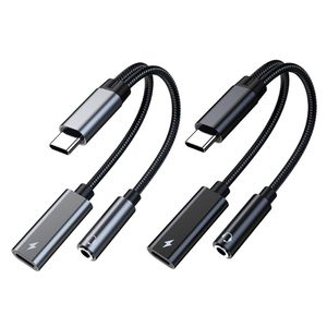 Type-C USB C to 3.5mm Aux Cables 60W PD Fast Charging Adapter for Huawei P40 Pixel 5 4 Oneplus Samsung S20 Ultra