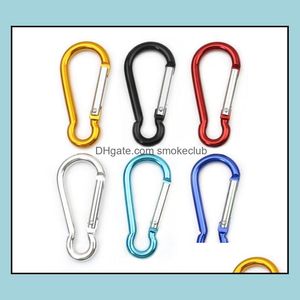 Karabinki Wspinaczka na zewnątrz Karabinek Breloki Klucz Łańcuch Outdoor Sports Camp Snap Clip Hook Breloki aluminiowe Metalowa Stal nierdzewna Hiki