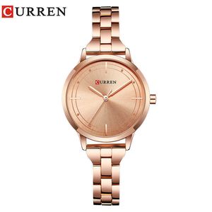 Curren Moda Ze Stali Nierdzewnej Zegarek Kwarcowy Zegarek Luksusowe Kobiety Wrist Watch Watch Ladies Prezenty Zegar Kobieta Zegarek Relogio Feminino Q0524