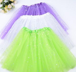 Recém-nascido tutu tutu saias de moda net lantejouin stars meninas princesa saia halloween traje 11 cores crianças saia lace