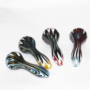 Pipa in vetro inebriante Bruciatore a nafta Pyrex Tubi di fumo Strumento per tabacco multicolore Accessori colorati Raccoglitore di cenere Dab Rig