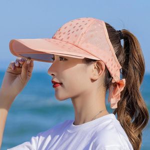 Spring Summer Sports Sun Cap Men Women Adjustable Cotton Visor UV Protection Top Empty Tennis Golf Running Sunscreen Hats Wide Brim