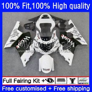 鈴木GSX-R1000 GSXR1000 K2 00-02 BODYWORK 24NO.13 GSXRホワイトウエスト1000 CC 00 01 02 GSXR-1000 2000 2002オートバイOEMボディ