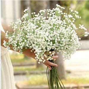 Wholesale artificial flowers gypsophila for sale - Group buy 56cm White Artificial Flower Interspersion Mantianxing Decor For Home Table Wedding Plastic Gypsophila Fake Flowers Decorative Wreaths