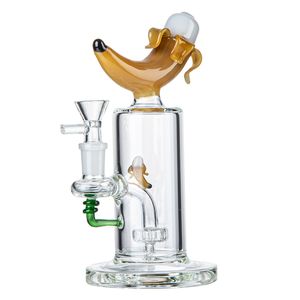 Narghilè alla frutta Soffione doccia Perc Tubo dritto Vetro Bong Dab Rigs Banana Fragola Forma di pesca Tubi dell'acqua Piattaforma petrolifera DHL20092 DHL20093 DHL20094