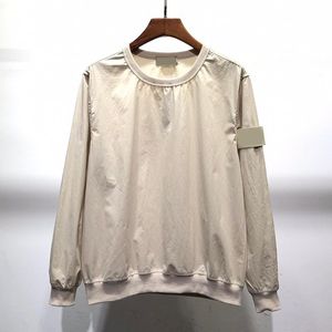 Męskie bluzy bluzy Wiosna jesień Streetwear Nylon Cienki Duch Klasyczny Okrągły Neck Sweter Męski Odzież Haft Armband Ma181