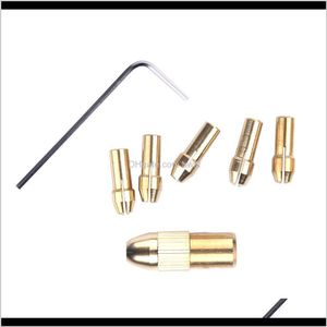 Bits Power Home Garden5pcs / Set 0dot5-M para brocas elétricas Collet Micro Twist Chuck Brontar Pequeno Brass Set DIY Ferramentas Drop Driver 2021