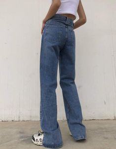 Mode-kvinnor jeans rak ben kvinnliga jean byxor baggy hög midja kvinnor mode casual lös odefinierade byxor