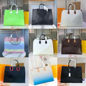 이동 중에는 대용량 totes Onthego 핸드백 SAC FEMME 가죽 LUXURYS 디자이너 어깨 가방 여성 레이디 쇼핑 가방 여성