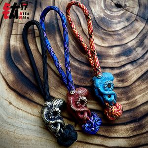 EDC Pure Brass octopus Knife Beads A Pendant Paracord Decorations Multi Tools Factory Direct Sales AC512