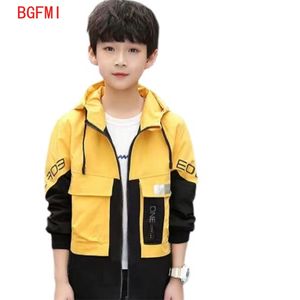 Teenager Children's Baby Windbreaker Jacket for Boy Spring Waterproof Coat Trench Autumn Kid Boys Girls Patchwork Jackets 211011