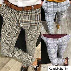 Calças casuais masculinas Slim Fit Skinny Business Formal Party Smoking Roupas Slacks Calças