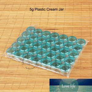 140pcs/Lot Wholesale Plastic 5g Facial Cream Jar Cosmetic 1/6OZ Container Empty Small Sample Pot Mix Lid Mini Eyeshadow Vial Factory price expert design Quality