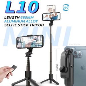 L11 L10 3 in 1 Bluetooth Monopod Kablosuz Mini Selfie Sopa Katlanabilir Tripod Için Genişletilir Android / iOS Telefon için