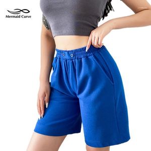 Running Shorts Lato Dwa Nosić Sport Kobiety Wysoka Talia Kieszonkowa Siłownia Fitness Luźne Oddychające Trening Szeroki Nodze Jazda na rowerze