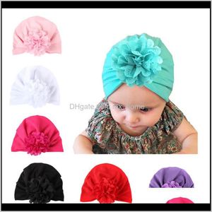 Berretti Cappelli Accessori Bebè Bambini Maternità Drop Delivery 2021 Prodotti autunnali e invernali Cappello da bambino indiano boemo con nodo a fiore cavo per bambini