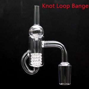 Yüksek Kaliteli Elmas Düğüm Döngü Kuvars Banger ile Açık Cam Carb Cap Ve 4 Katmanlar Elmas Düğüm Döngü Dab Petrol Rig Bong Için