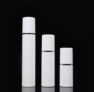 15ml 30ml 50ml Bouteille de pompe sans air blanche de haute qualité - Distributeur de crème de soin de la peau cosmétique rechargeable de voyage, emballage de lotion PP