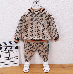 Fashion Kids Clothes Boy Sets Cotton Sweatershirt+Pants 2Pc Children Spring Autumn Girls Clothing Spor 49