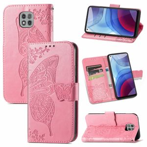 Butterfly Embossing Impressum Wallet Fodral med kortplats för Motorola Moto G7 G8 G9 POWER E6 Play Edge 2021 G30 G50 G60 Stylus Edge 20 g ren E20 E30 E40