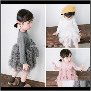 Dresses Clothing Baby Kids Maternity Drop Delivery 2021 Spring Born Of Girl Knitted Or Crocheted Ed In Long Sleeves For The Infant Baby Girls