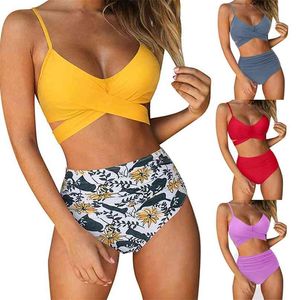 Mulheres Verão Biquinis Sexy Sólido Impresso Bikini PLUMP-UP PLUM Swimwear Swimsuit Beachwear 210611