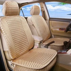 Kanglida Luksusowa ręcznie tkana jedwabna pokrywa lodowa Lato Front Universal Car Seat Poduszka 1piece