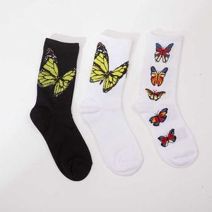 Спорт, повседневная весна и летние мужские углы ладони бабочка творческий черный запах доказательство женщин спортивные белые носки