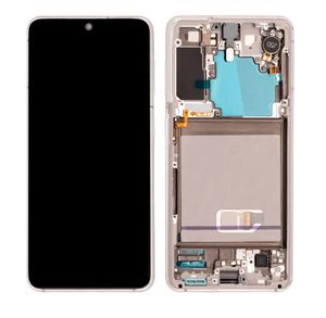 LCD Display For Samsung Galaxy S21 OEM AMOLED Screen Touch Panels Digitizer Assembly Replacement With Frame