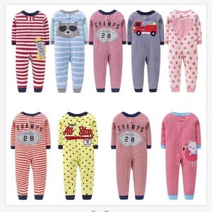 Baby pijamas de algodão criança bebê roupas meninos ropa de bebe meninas nascidos roupas caem 211011