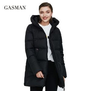 Gasman Różowy Moda Ciepłe Damskie Kurtki zimowe Kobiety Z Kapturem Parka Outwear Płaszcz Kobiet Puffer Kurtka Plus Rozmiar 011 211013