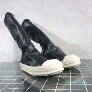 مصمم -2021 ربيع المرأة الأحذية الناعمة الجلود الركبة أحذية عالية الأزياء النساء الأحذية عالية