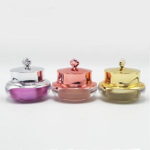 10G Crown Shape Face Cream Bottle Cosmetic Jar Package Travel Size Rose Gold Bottles Lotion Empty Pot Container