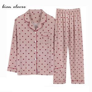 Pijama conjunto para mulheres sexy leopardo pijama primavera outono sleepwear ternos longa manga casa roupas casuais outwear 2 peças listradas q0706