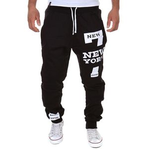 Moda Marka Erkekler Mektup Baskı Sweatpants Erkek Joggers Gevşek Kalça Pop Rahat Pantolon Parça Pantolon Calca Masculina 211013