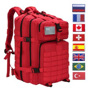Backpacking Packs 50l Military Tactical Training Backpack Gym Fitness Bag Man Outdoor Hiking Camping Travel Trekking Army Molle Backpack P230510
